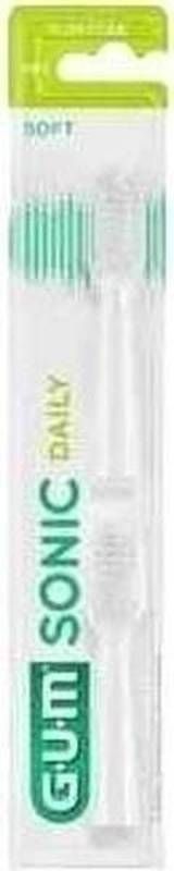 GUM Sonic Daily testine di ricambio bianche 2 pezzi