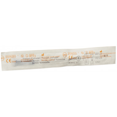 Catetere femminile Qualimed CH08 18cm PVC sterile