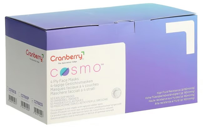 CRANBERRY Maschera viso Cosmo 4l CBC2700SP 50 pezzi