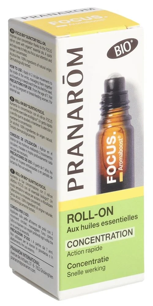 PRANAROM Aromaboost Roll-on Focus Organic 5 ml