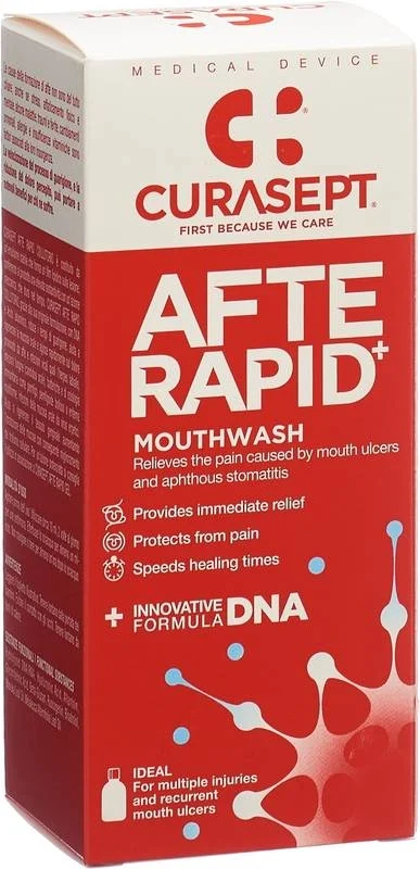 Curasept AFTE RAPID DNA soluzione di risciacquo EN/FR/DE/HU 125ml