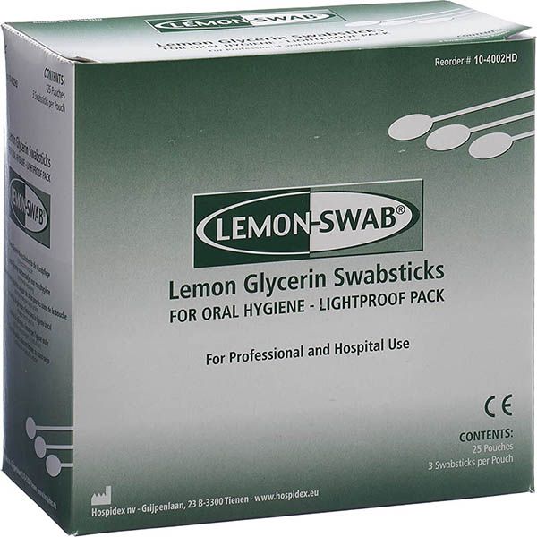 Cotton fioc alla glicerina Lemon-Swab gusto limone 25 x 3 pezzi