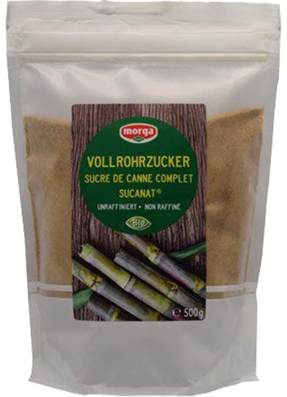 MORGA Sucanat zucchero di canna integrale biologico Btl 500g
