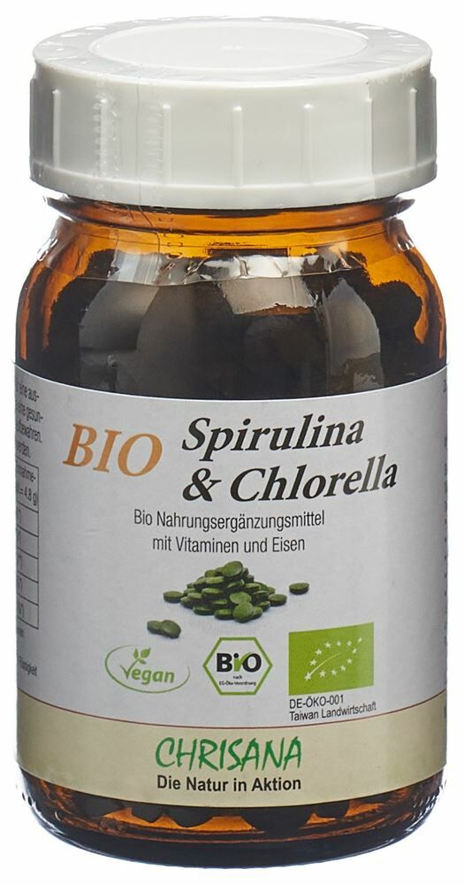 CHRISANA Compresse di Spirulina e Clorella biologiche 250 pezzi