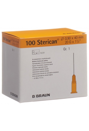 Cannula STERICAN G20 0,9x40mm 1 1/2 lunga ge 100 pezzi