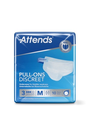 ATTENDS Pull Ons 3 Discreet M Btl 10 pezzi