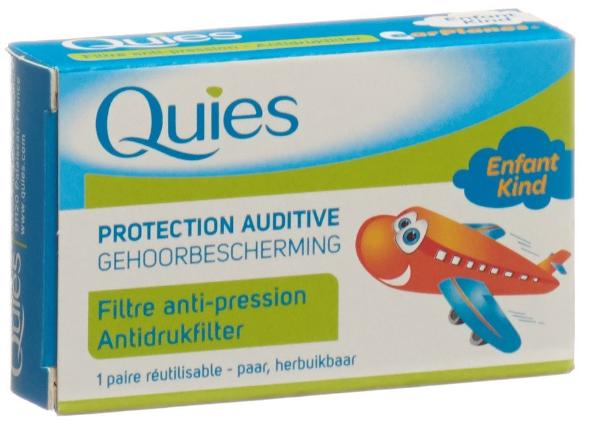 QUIES EARPLANES protezione dell'udito a pressione positiva per bambini 2 pezzi