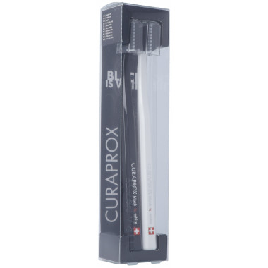 Curaprox Bianco è Nero spazzolini da denti bianco/nero 2 pezzi