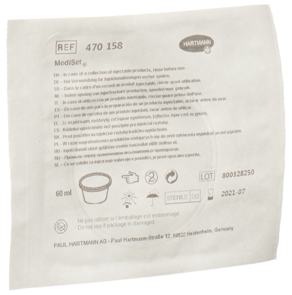 Vassoio satellite Mediset 60ml sterile