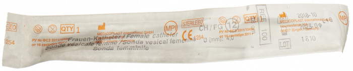 Catetere femminile Qualimed CH12 18cm PVC st