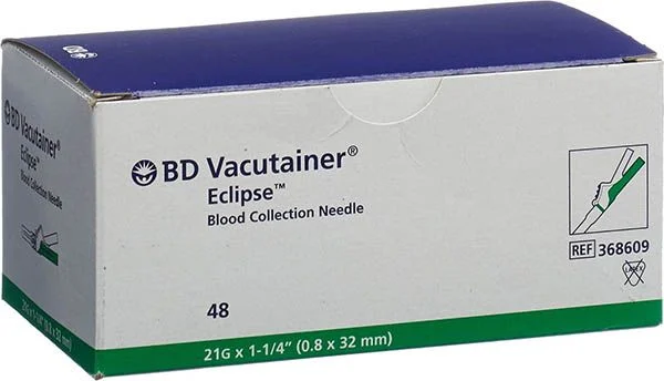 VACUTAINER Cannula Eclipse 21G 0,8x32mm verde 48 pezzi