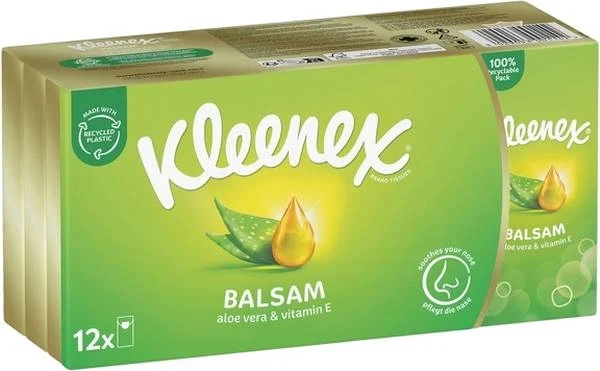 Fazzoletti Kleenex Balsam 4 veli bianchi ? 9 fazzoletti 16 x 12 pezzi
