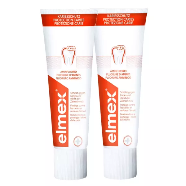 elmex KARIESSCHUTZ Dentifricio Duo 2 x 75 ml