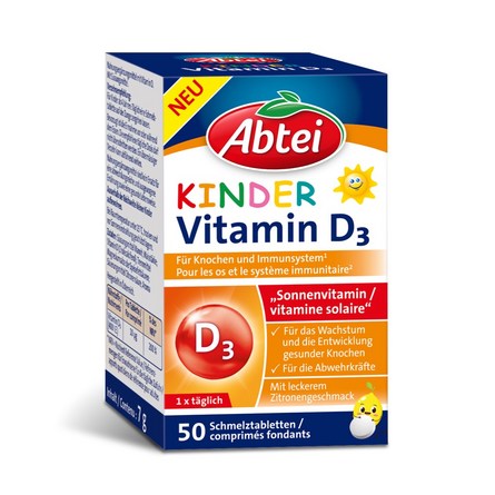 Abbey Children Vitamina D3 compresse fondenti 50 pezzi