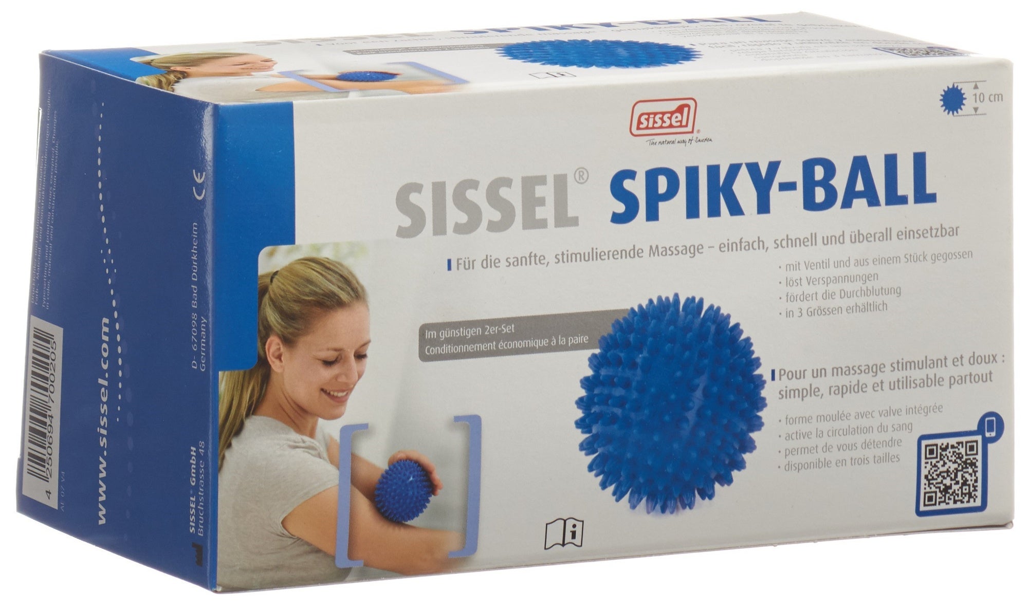 SISSEL Palline riccio 10cm blu 2 pezzi