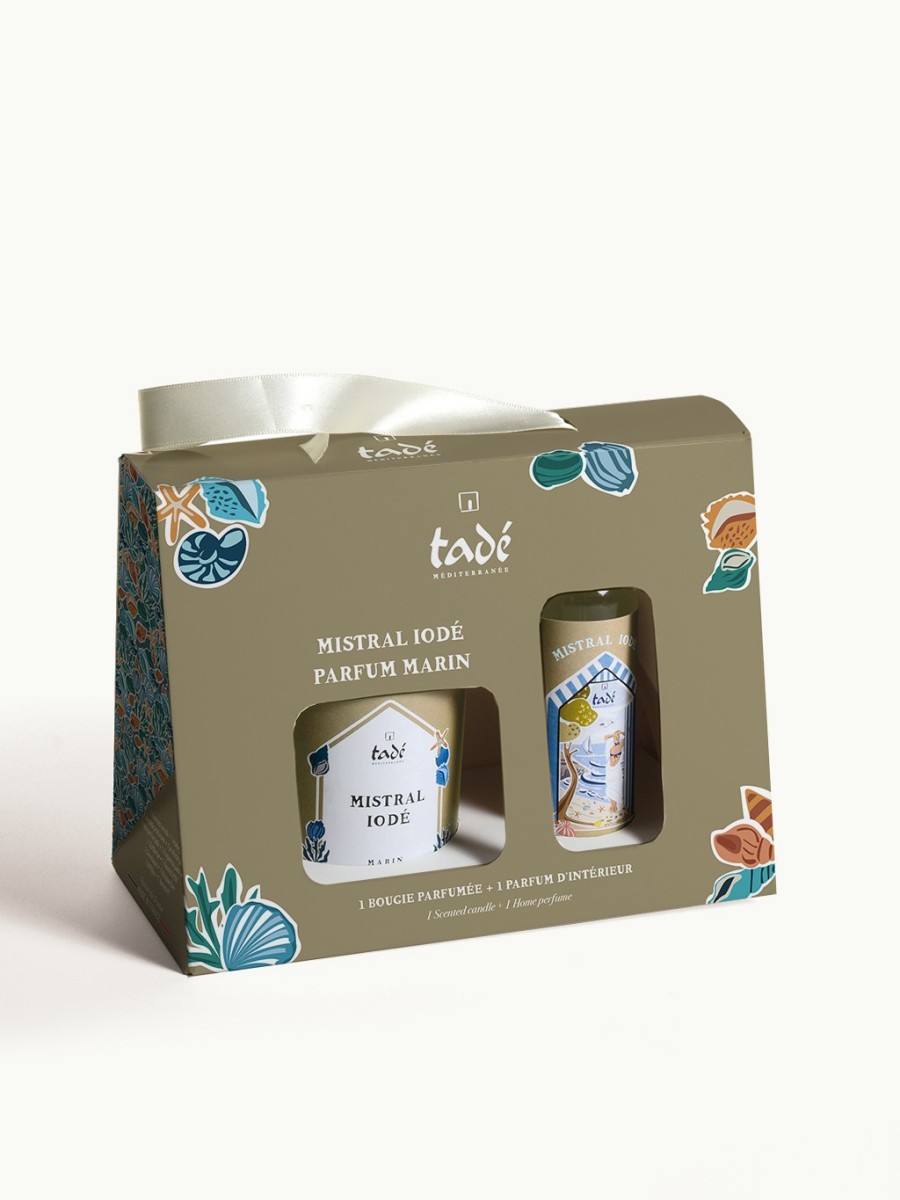 Set regalo Tadé Candele Mistral iodé + spray Marin