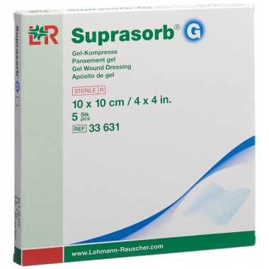 Suprasorb G gel per impacchi 10x10cm 5 pezzi