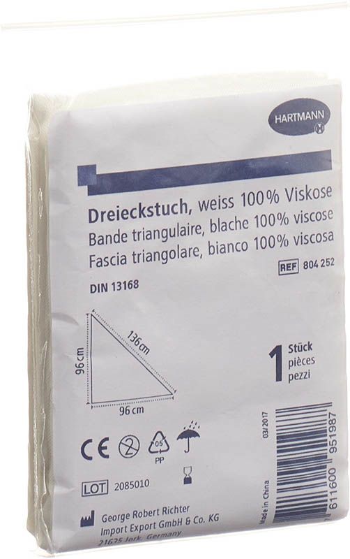 aluderm+ Dreiecktuch V weiss 96x96x136cm
