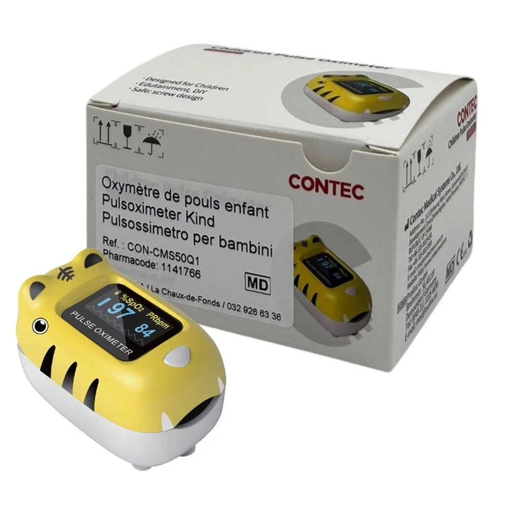 Pulsossimetro CONTEC per bambini a partire da 10 kg con batterie