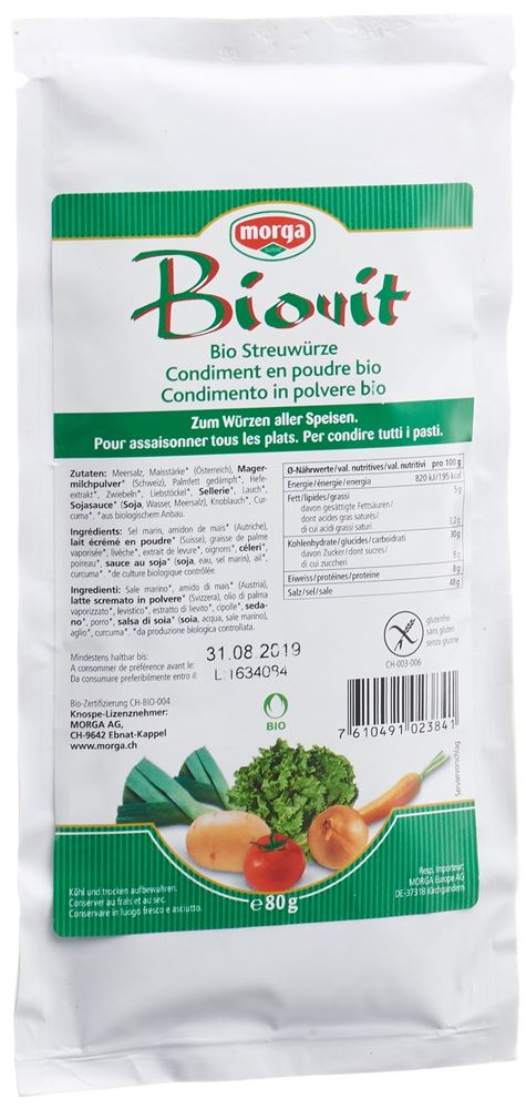 MORGA BIOVIT Condimento biologico Btl 80g