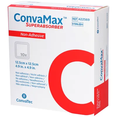 ConvaMax Superabsorb 12,5x12,5 cm non adesivo 10 pezzi
