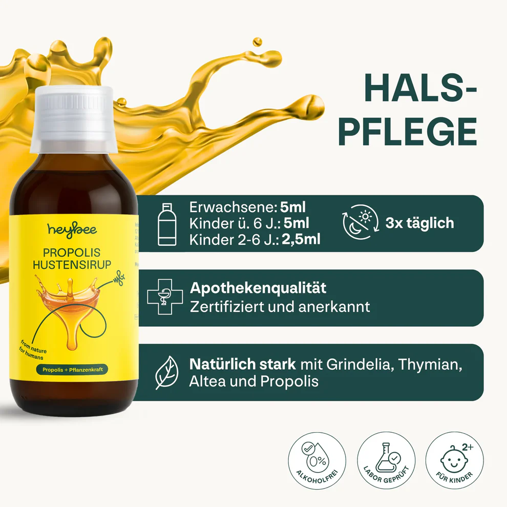 HEYBEE Sciroppo per la tosse alla propoli 100ml