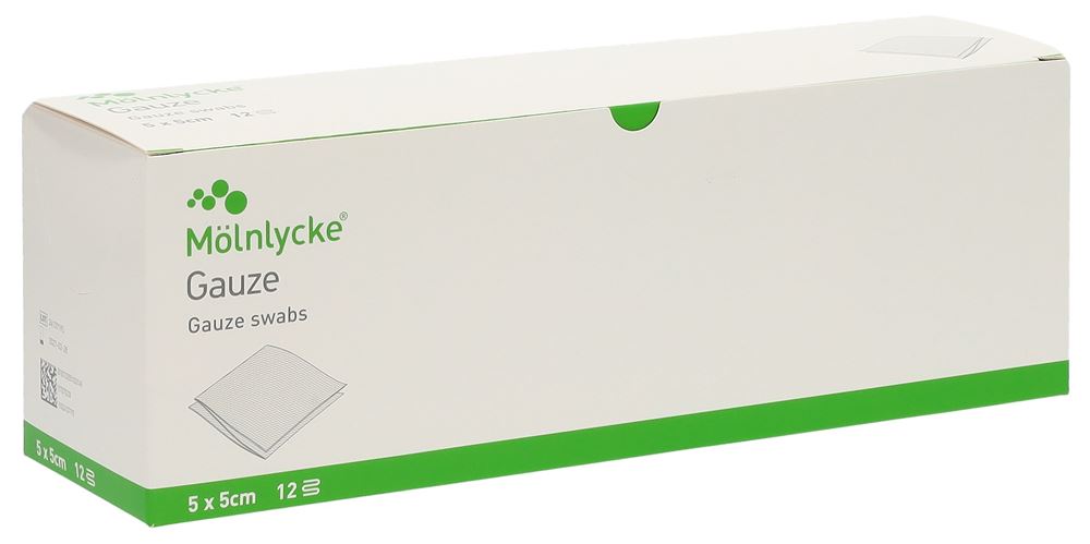 MÖLNLYCKE Compresse di garza 5x5cm 12 veli sterili 50 Btl 2 pezzi