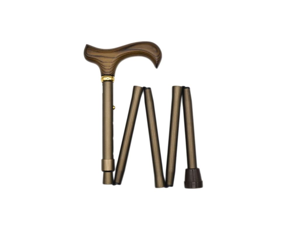 Bastone pieghevole GASTROCK 78-86cm 5f alluminio bronzo Derby
