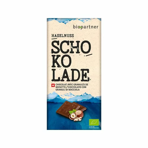 BIO PARTNER Cioccolato al latte alla nocciola 75g