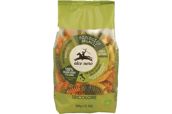 ALCE NERO Spiralen Tricolore di grano duro leggero 500g