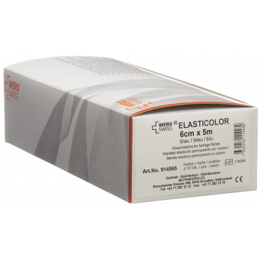 WERO SWISS Elasticolor Benda elastica 5mx6cm blu 10 pezzi