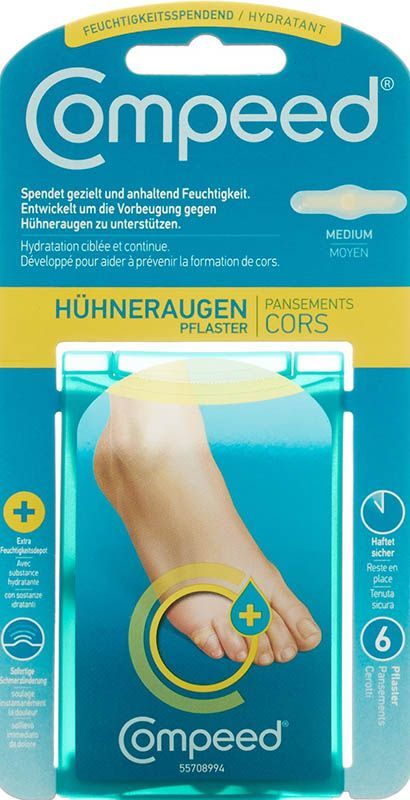 Compeed® cerotti di mais mediamente idratanti 6 pezzi