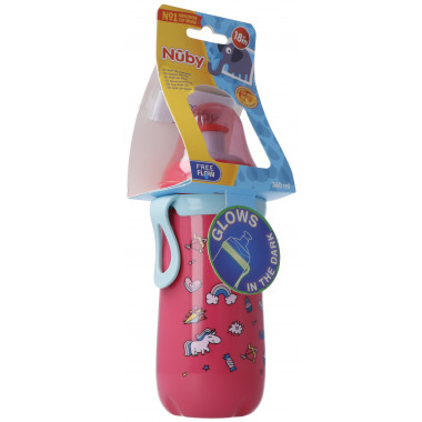 Tazza pop-up Nuby da 360 ml con tappo sportivo e anello luminoso
