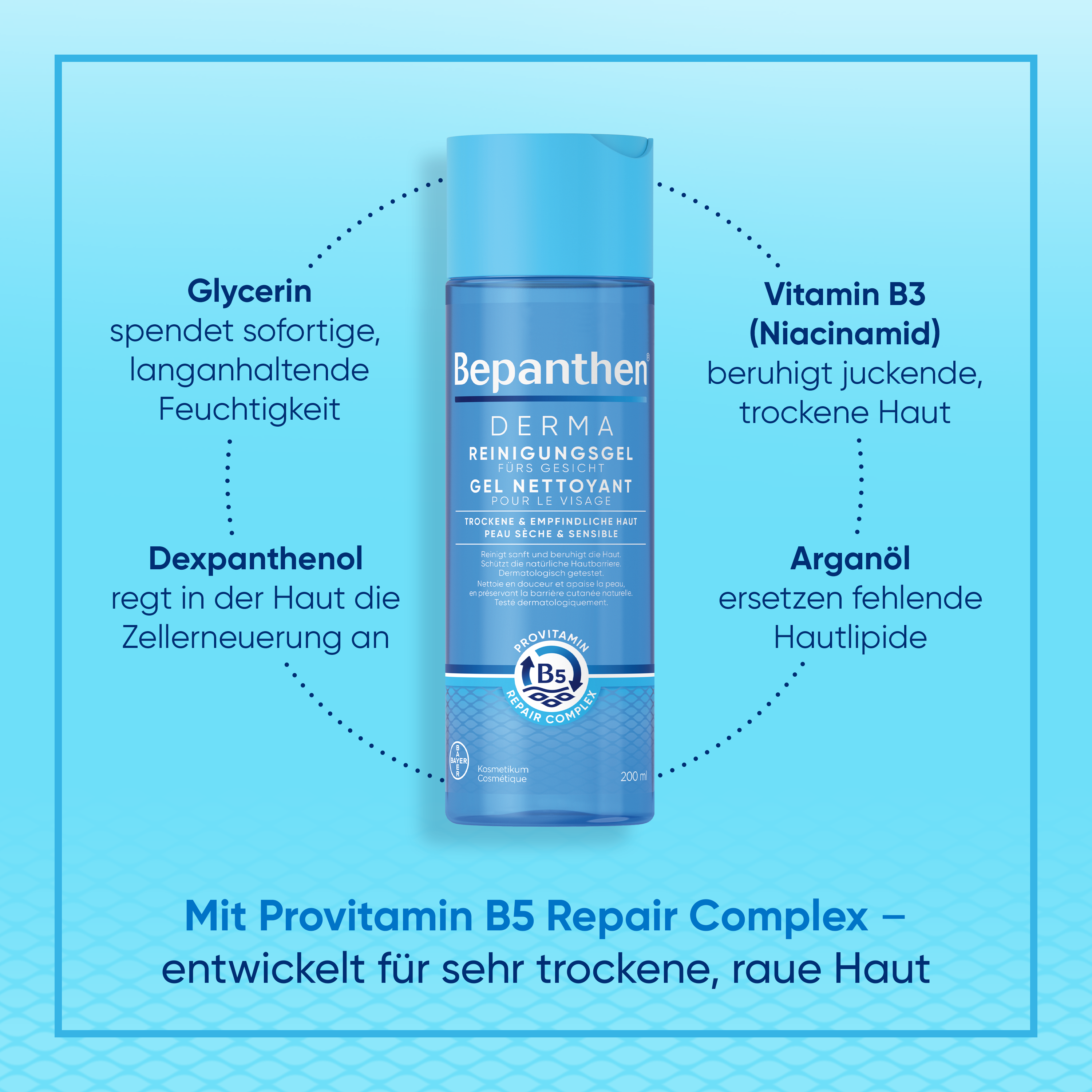 Bepanthen® DERMA gel detergente per il viso 200ml