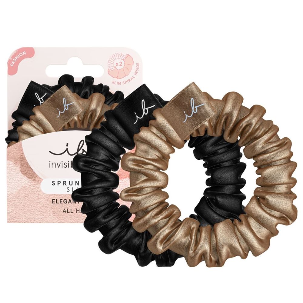 Fascette per capelli INVISIBOBBLE Slim Sprunchie oro 2 pezzi