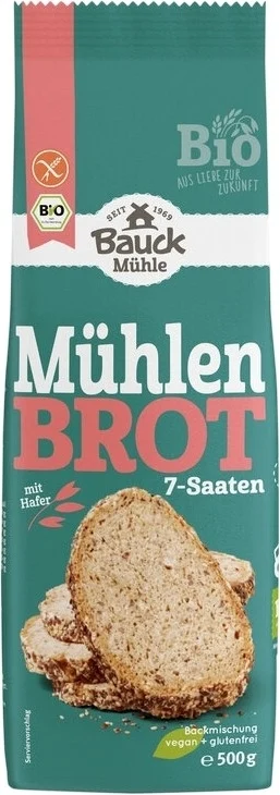 Bauckhof pane del mulino 7 semi senza glutine 500g
