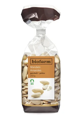 Mandorle pelate intere Biofarm 200g