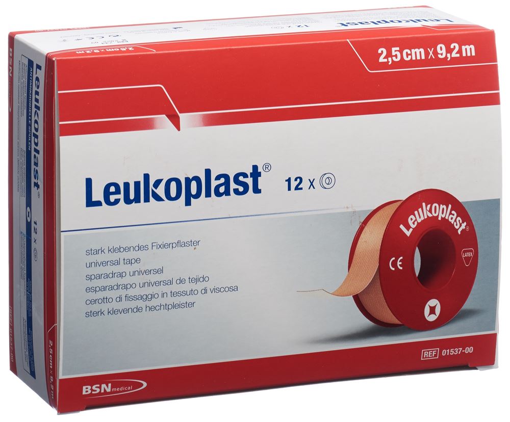 LEUKOPLAST cuscinetto di fissaggio 9,2mx2,5cm hf o ring 12 pezzi