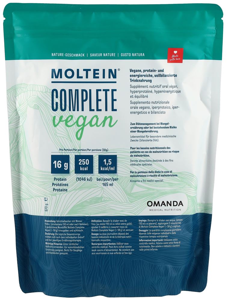 MOLTEIN Complete Vegan Nature Btl 870g