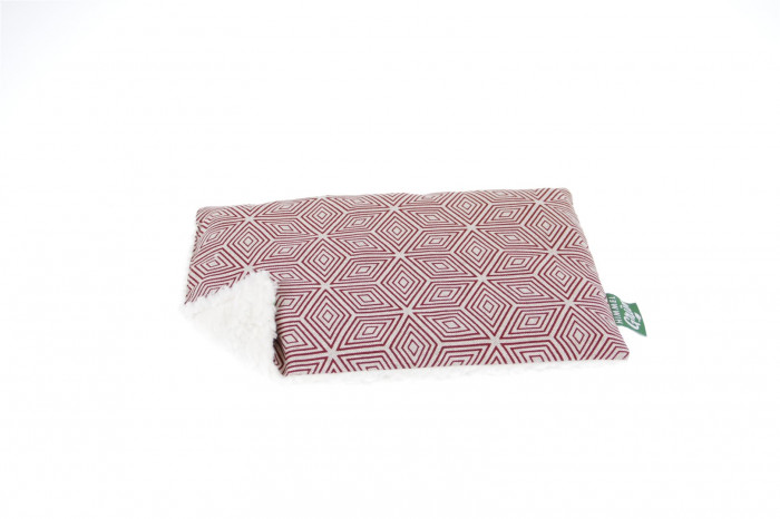 Himmelgrün cuscino in pietra di ciliegio 30x20cm a rombi rossi