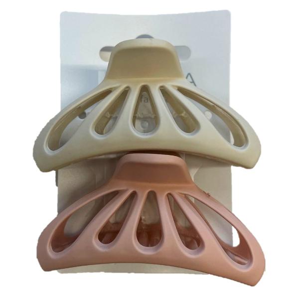HERBA clip beige/rosa 2 pezzi