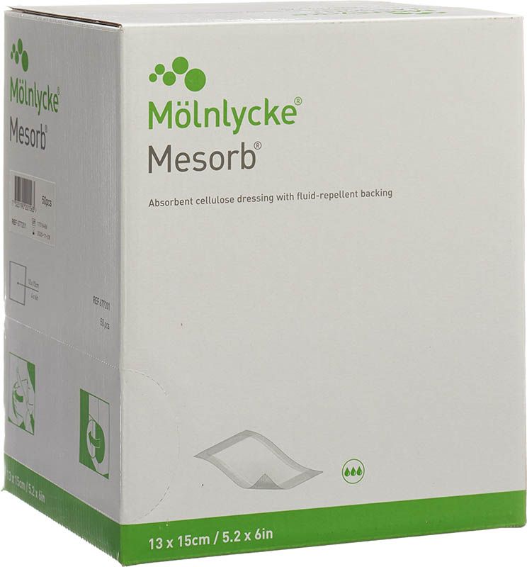 MESORB Medicazione assorbente 13x15cm sterile 50 pezzi