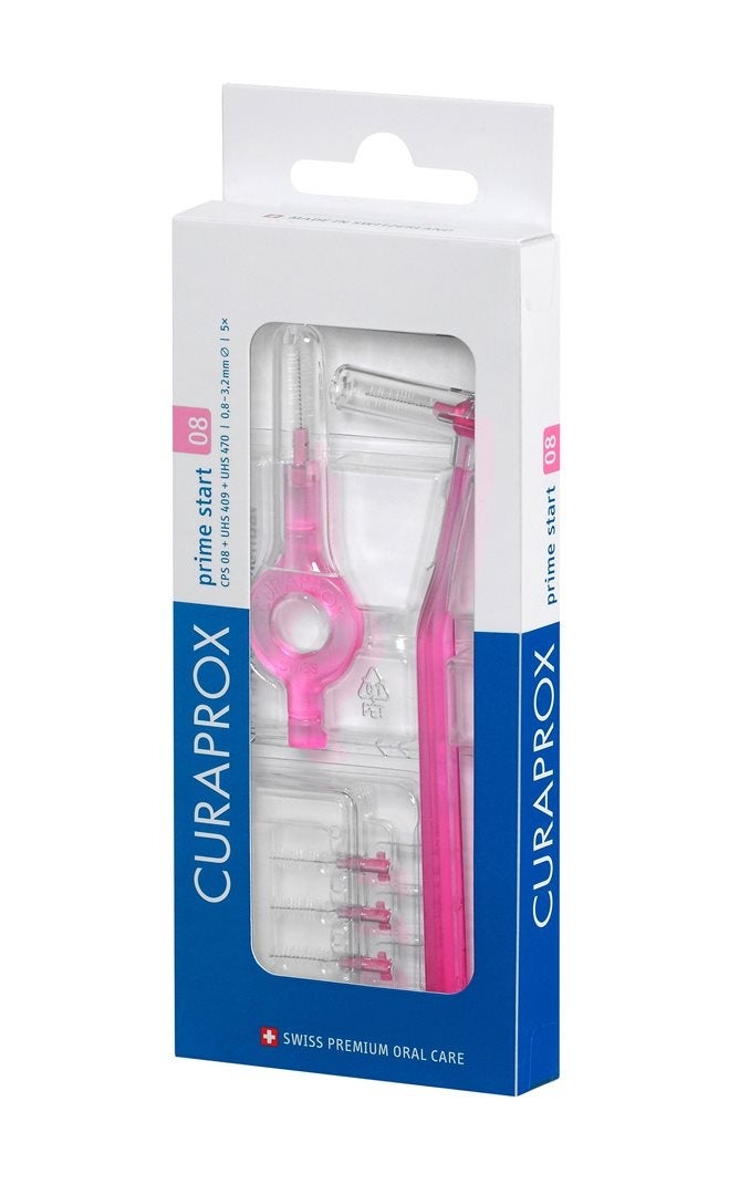 Curaprox CPS 08 prime start 5 spazzolini interdentali +UHS 409&470