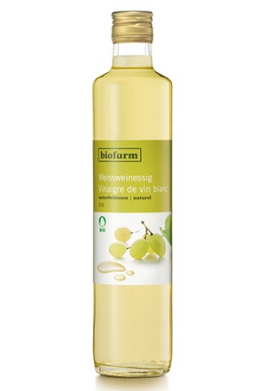 Aceto di vino bianco Biofarm Bud Fl 500ml