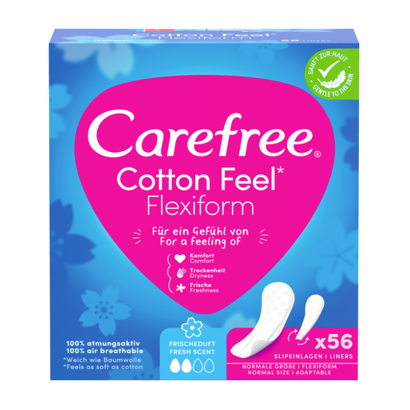 Carefree Cotton Feel Flexiform Fresh 56 pezzi