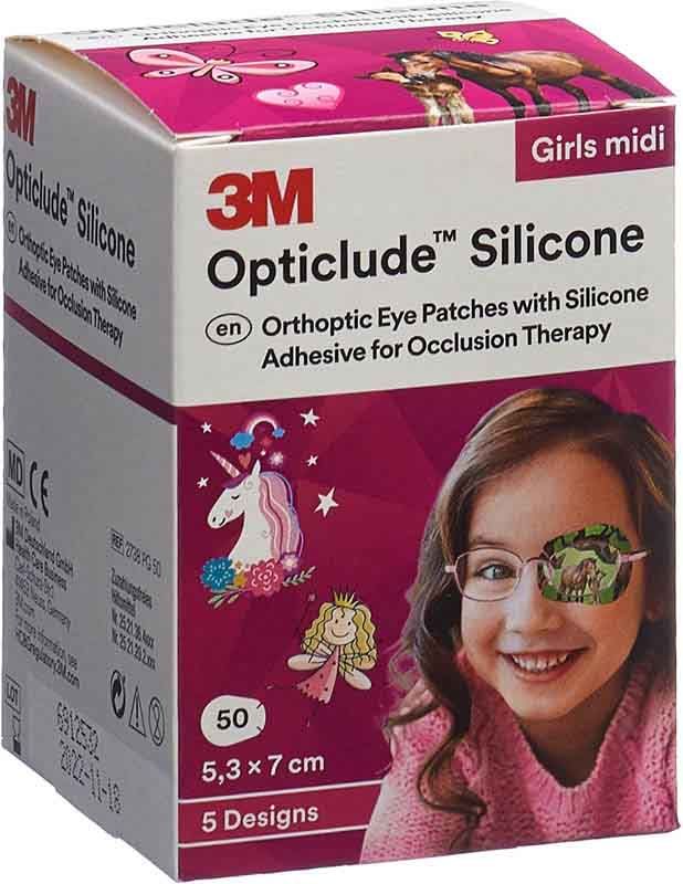 3M OPTICLUDE Cerotti in silicone per occhi 5,3x7cm Midi Girl 50 pezzi