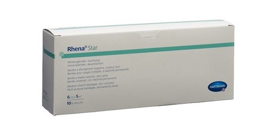 Benda elastica Rhena Star 6cmx5m color pelle aperta 10 pezzi