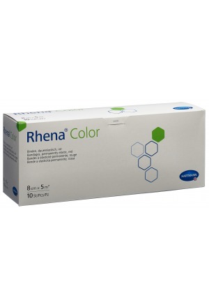 RHENA Benda elastica colorata 8cmx5m rosso aperta 10 pezzi