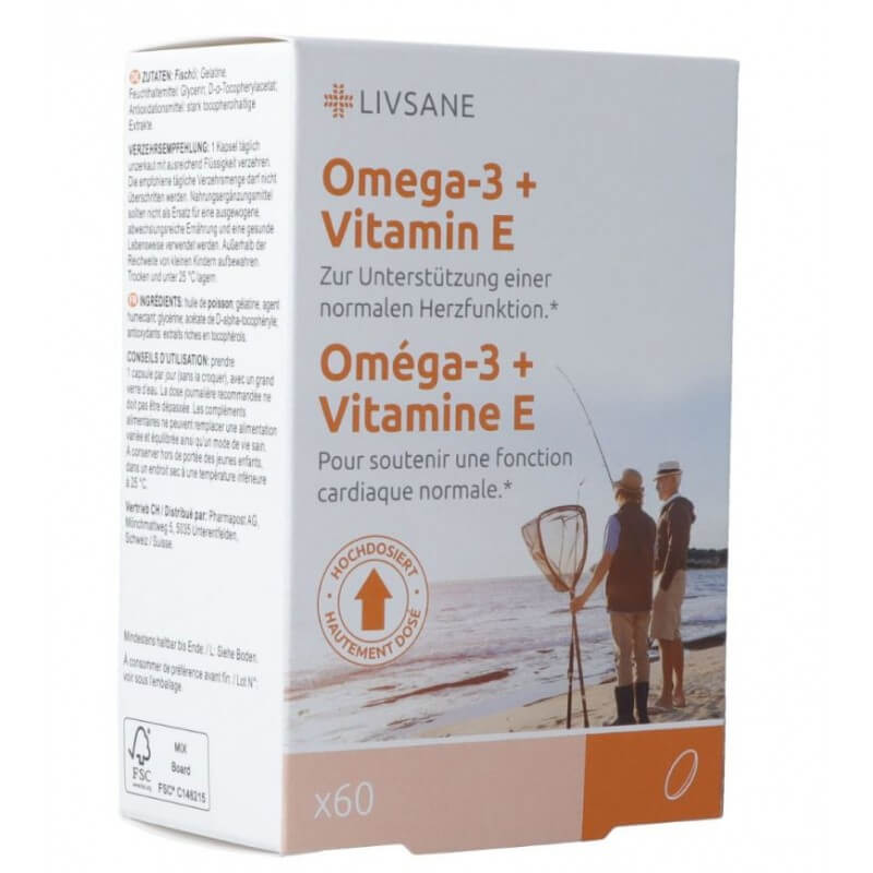 Livsane Omega-3 + Vitamina E Capsule 60 Capsule