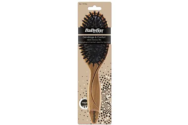 BABYLISS Spazzola pneumatica in legno 100% cinghiale